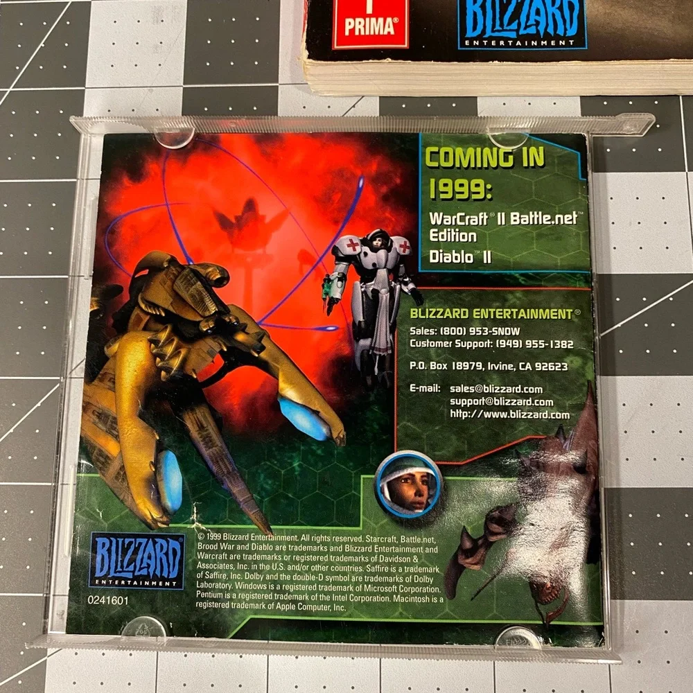 Starcraft Brood War Expansion Set (PC 1999) + Prima Strategy Guide, Tested!